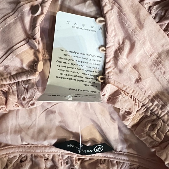 Vacay Vibe Beach-y Pink Eyelet Blouse for Women - Picture 5 of 8